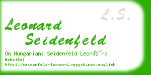 leonard seidenfeld business card